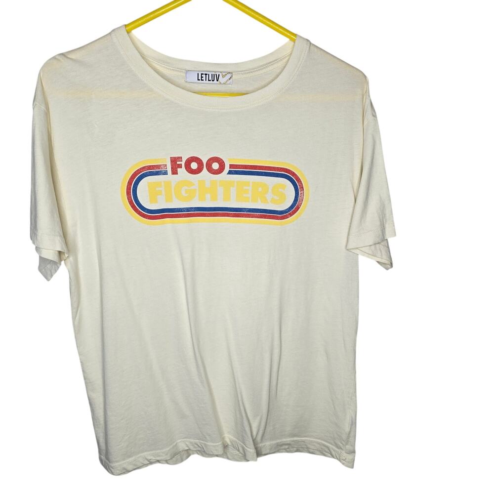 LetLuv Foo Fighters Band Tee 100% Cotton Retro Graphic T-shirt Size Small
